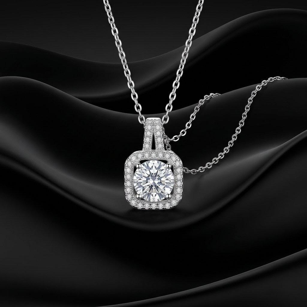  Light Luxury steel colour necklace 