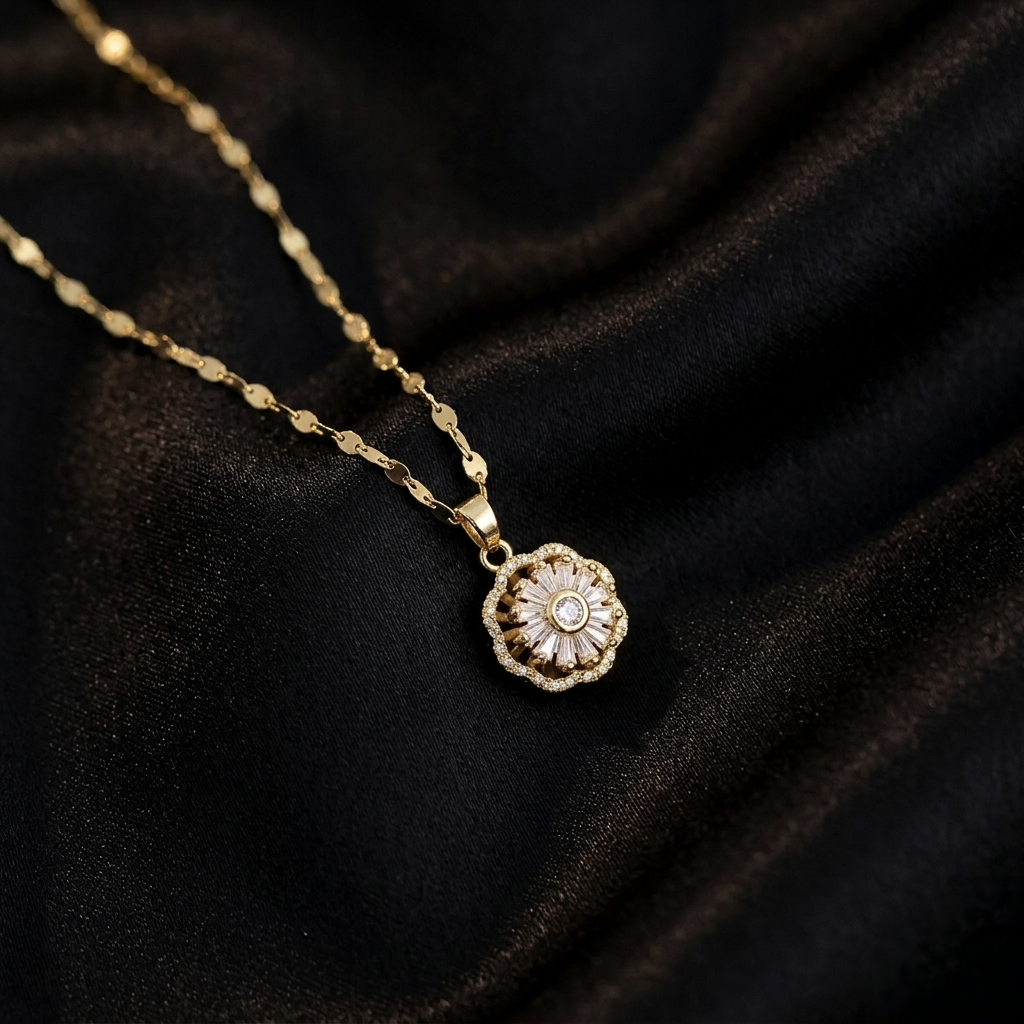  Premium rotable flower Solar Bloom necklace
